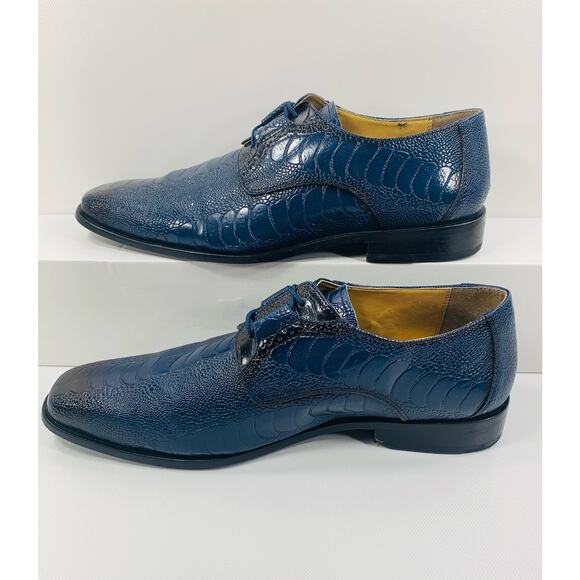 Giorgio Brutini - Men’s Blue Oxford Genuine Leather Shoes size 12 - SHARP!! - Picture 4 of 9